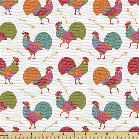 Ambesonne Rooster Head Scarf, Agriculture Harvest Theme, .